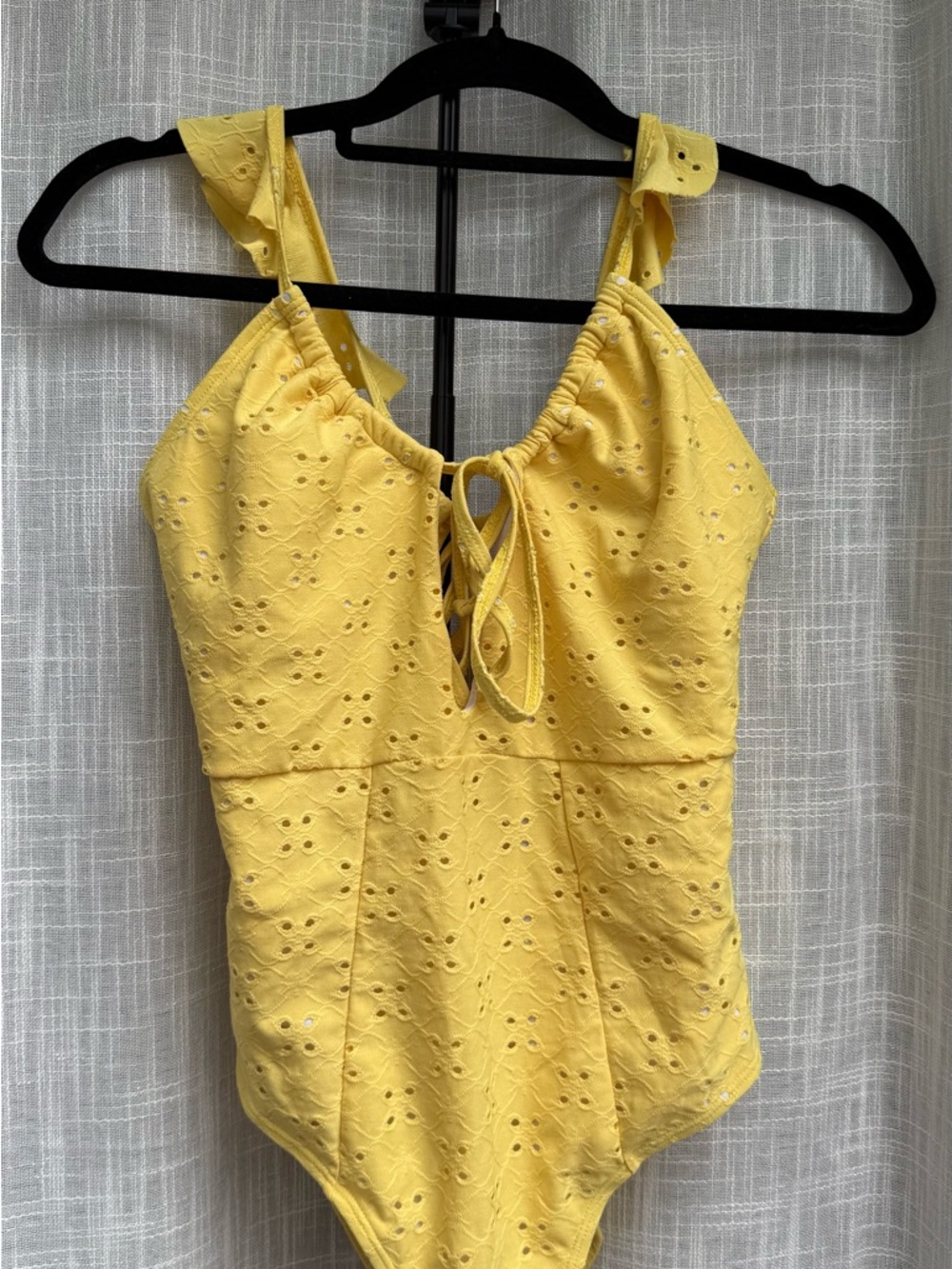 Sunshine Eyelet One-Piece Swimsuit with Tie Front